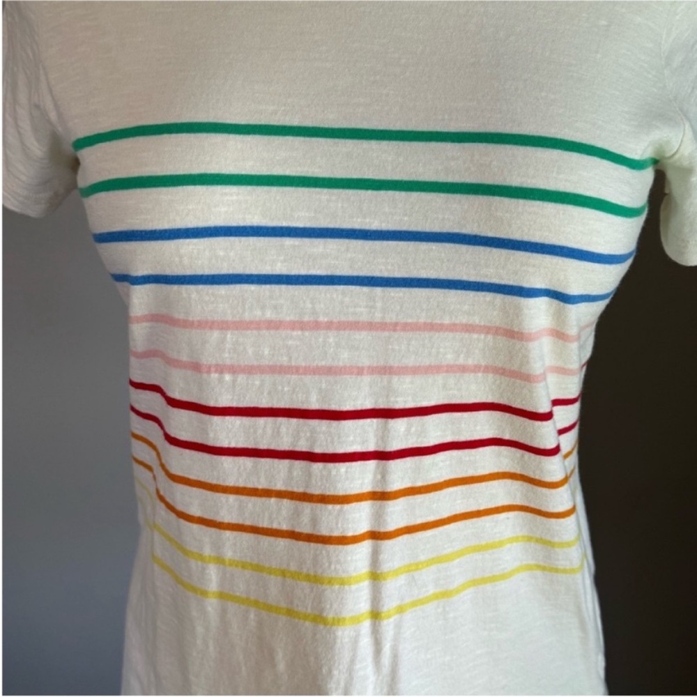 Style & Co Cream and Multi-Colored Striped Tee - Picture 3 of 8